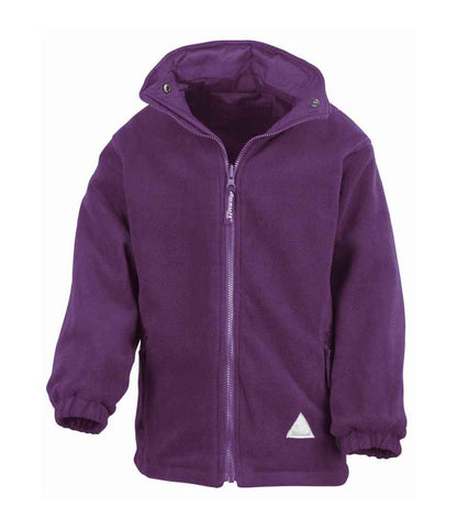 Result Kids/Youths Fleece Lined StormDri 4000 Jacket in Purple/Purple