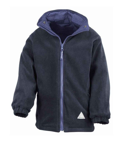 Result Kids/Youths Fleece Lined StormDri 4000 Jacket in Royal Blue/Navy