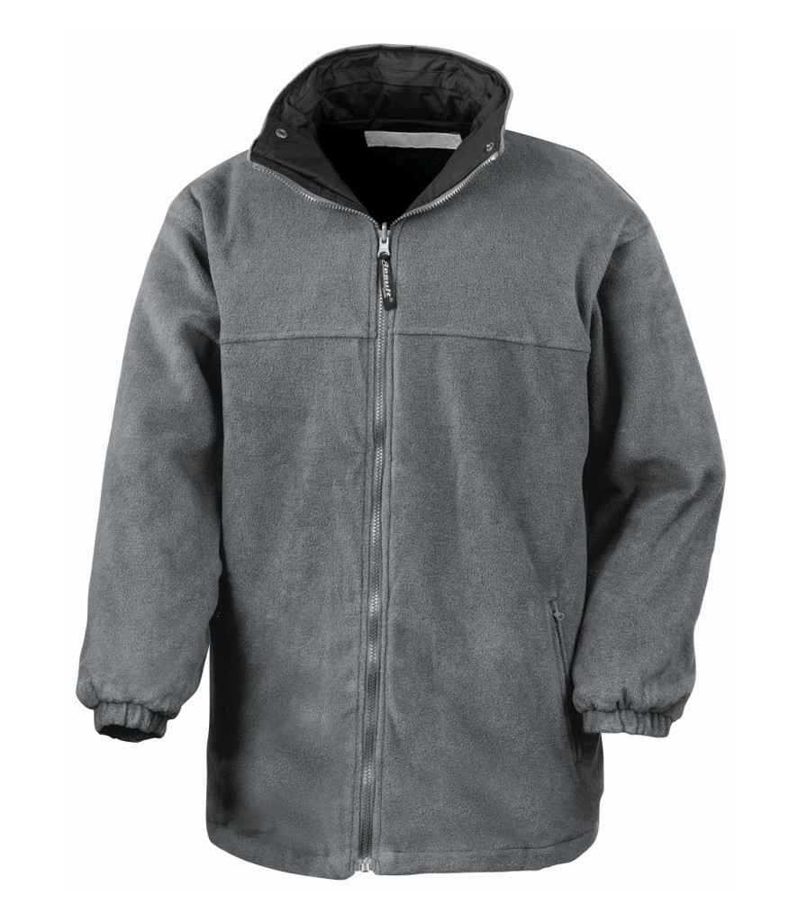 Result Fleece Lined StormDri 4000 Waterproof Jacket in Black/Grey