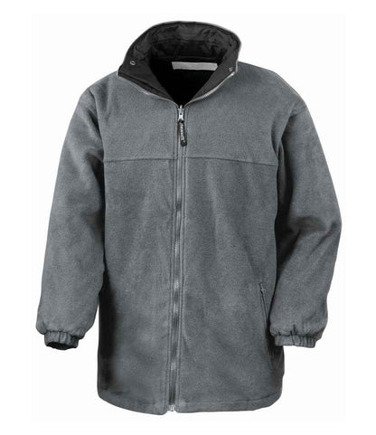 Result Fleece Lined StormDri 4000 Waterproof Jacket in Black/Grey