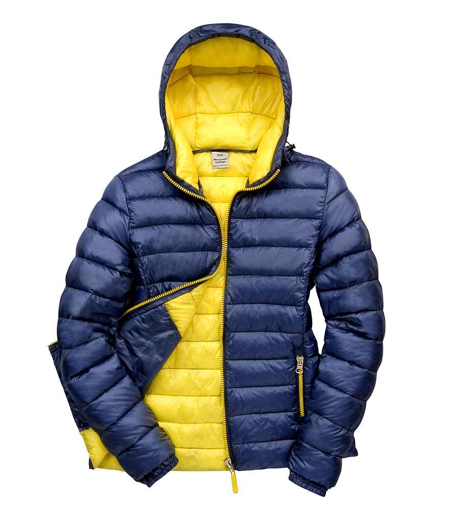 Result Urban Ladies Snow Bird Padded Jacket in Navy/Yellow