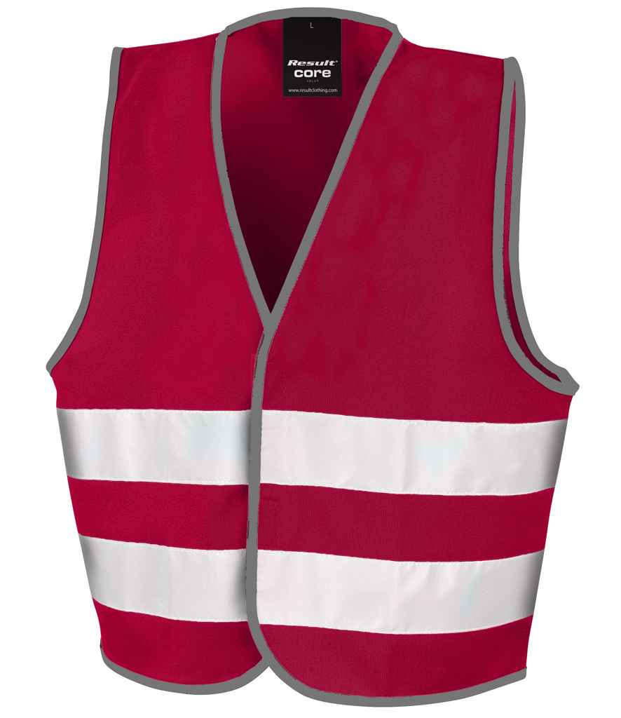 Result Core Kids Enhanced Vis Vest in Burgundy