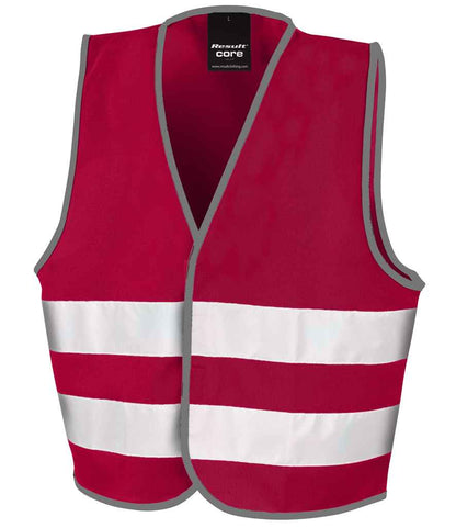 Result Core Kids Enhanced Vis Vest in Burgundy