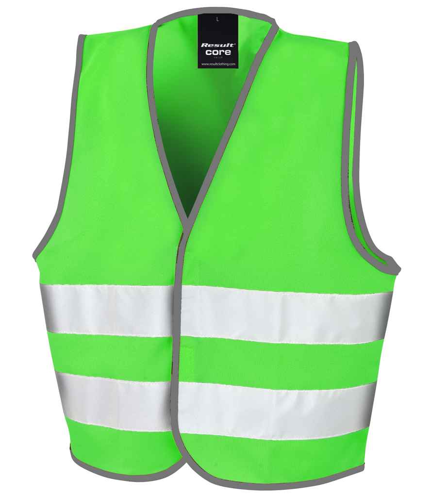 Result Core Kids Enhanced Vis Vest in Lime Green