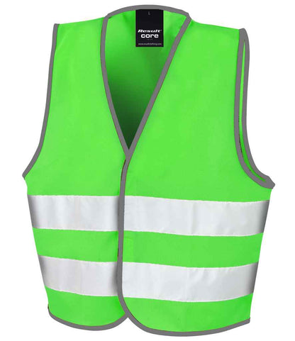 Result Core Kids Enhanced Vis Vest in Lime Green