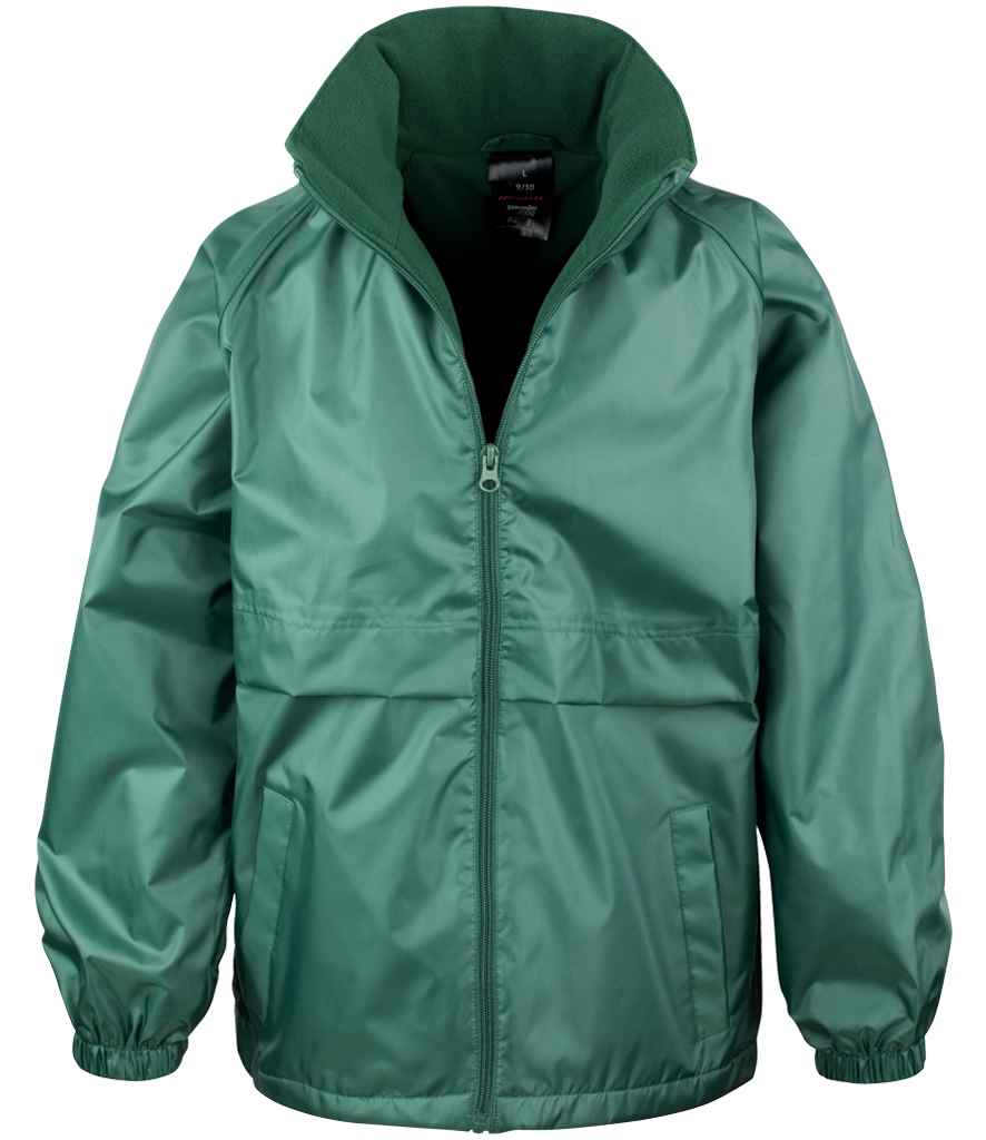 Result Core Kids Micro Fleece Lined Jacket in Bottle Green