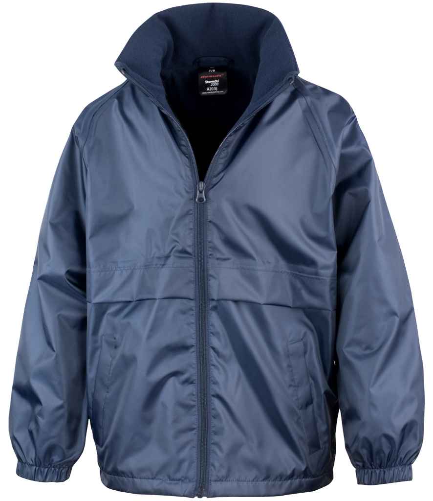 Result Core Kids Micro Fleece Lined Jacket in Navy