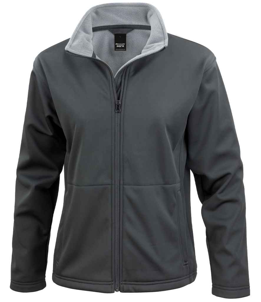 Result Core Ladies Soft Shell Jacket in Black