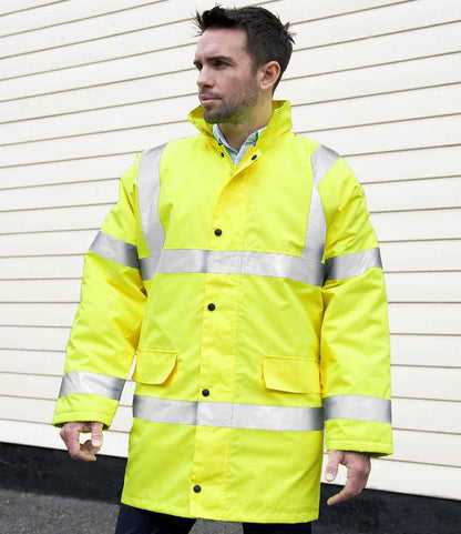 Result Core Hi-Vis Motorway Coat - model image