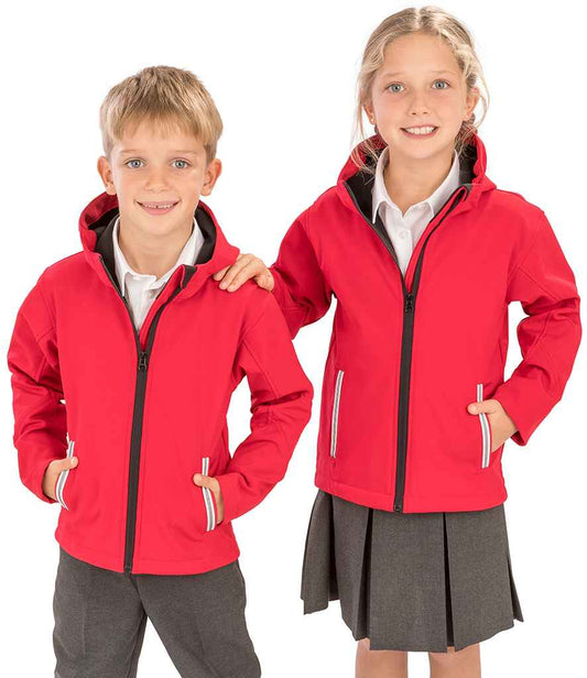 Result Core Kids TX Performance Hooded Soft Shell Jacket - model image