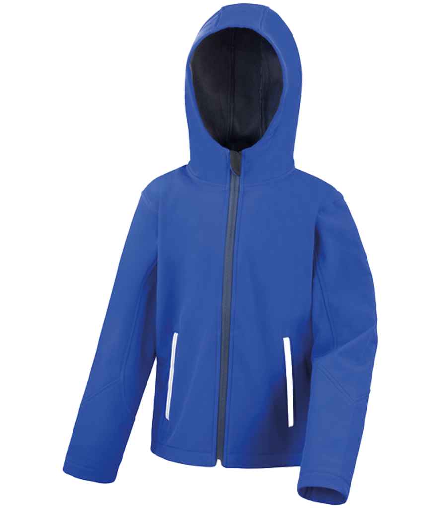 Result Core Kids TX Performance Hooded Soft Shell Jacket in Royal Blue/Navy