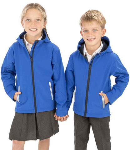 Result Core Kids TX Performance Hooded Soft Shell Jacket - model image