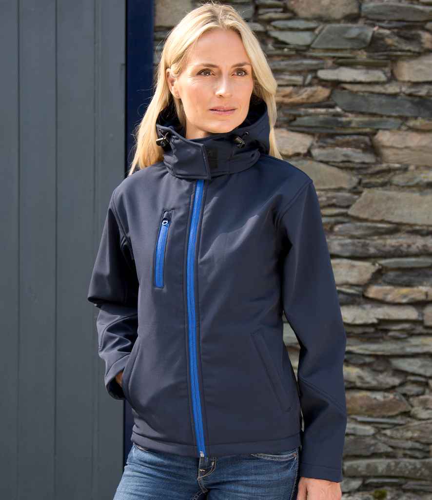 Result Core Ladies Hooded Soft Shell Jacket - model image