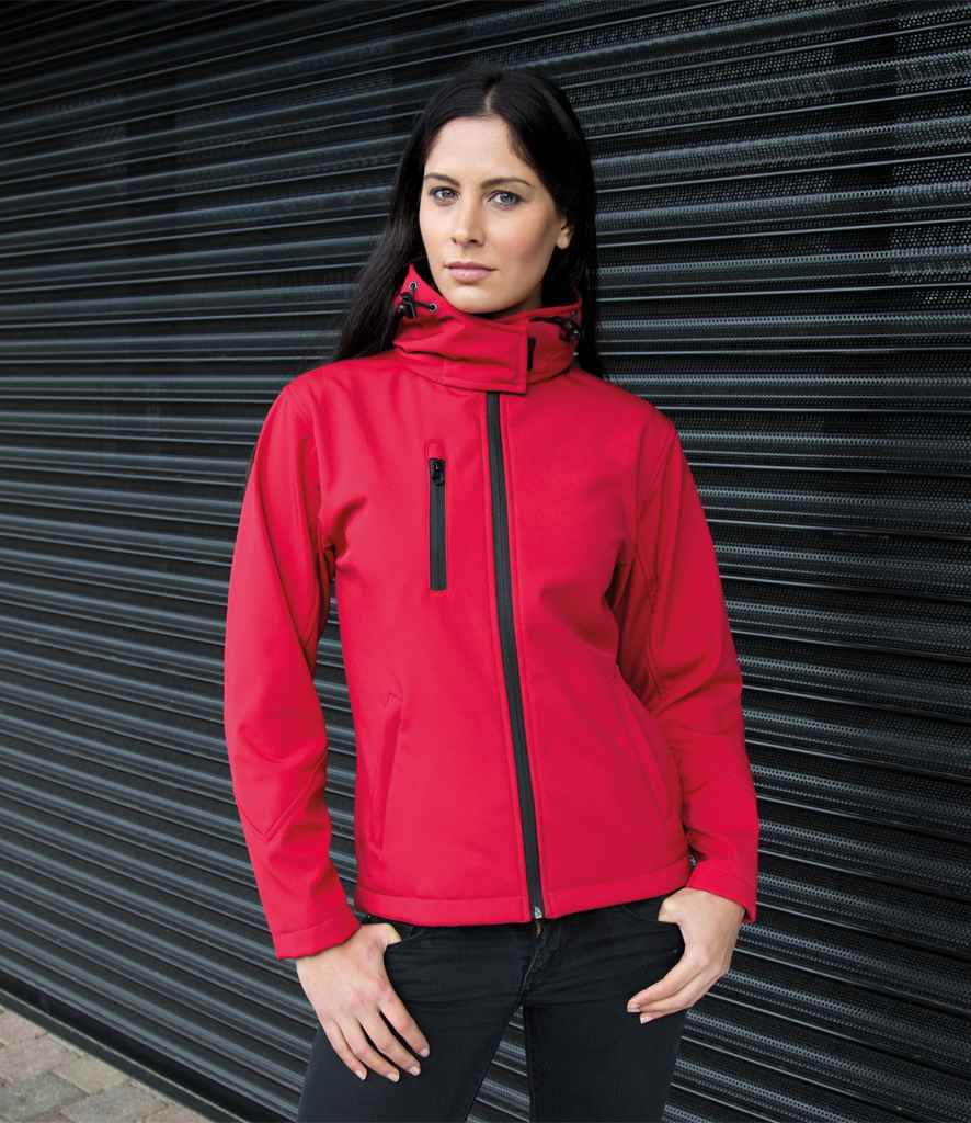 Result Core Ladies Hooded Soft Shell Jacket - model image