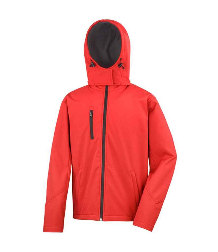 Result Core Hooded Soft Shell Jacket in Red/Black
