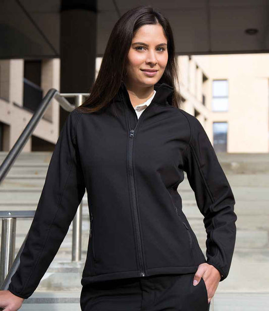 Result Core Ladies Printable Soft Shell Jacket - Black/Black