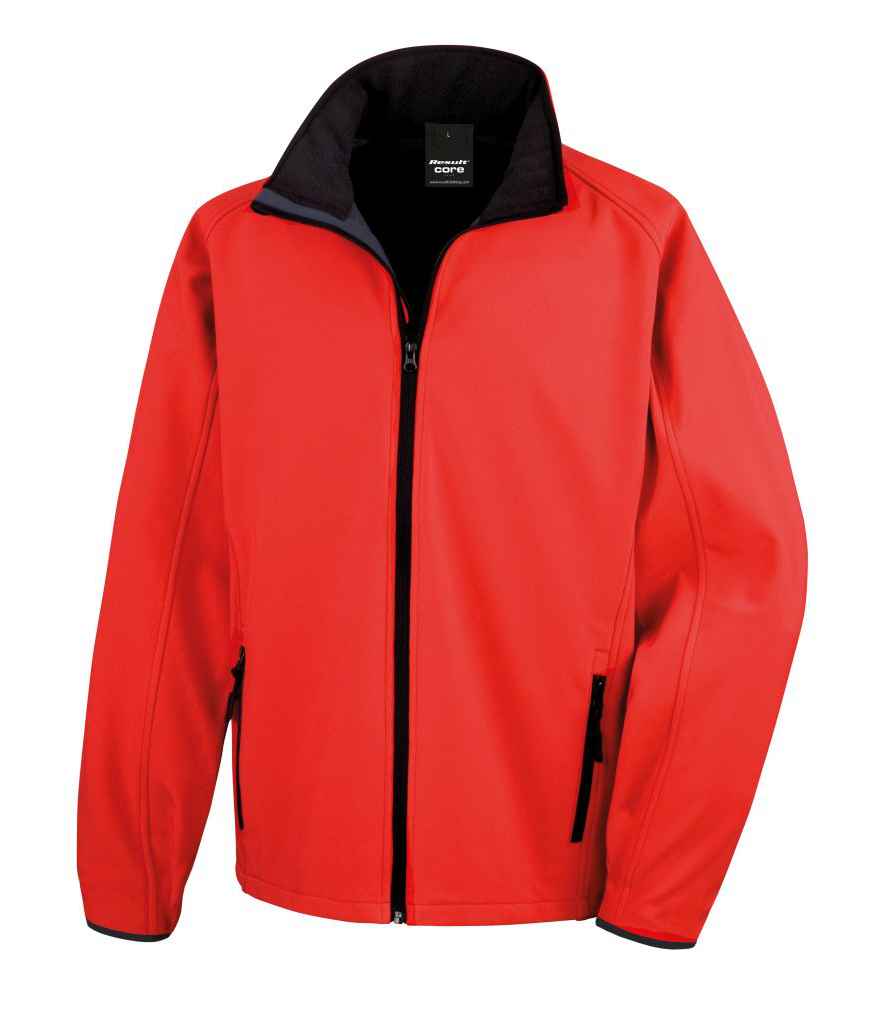 Result Core Printable Soft Shell Jacket in Red/Black