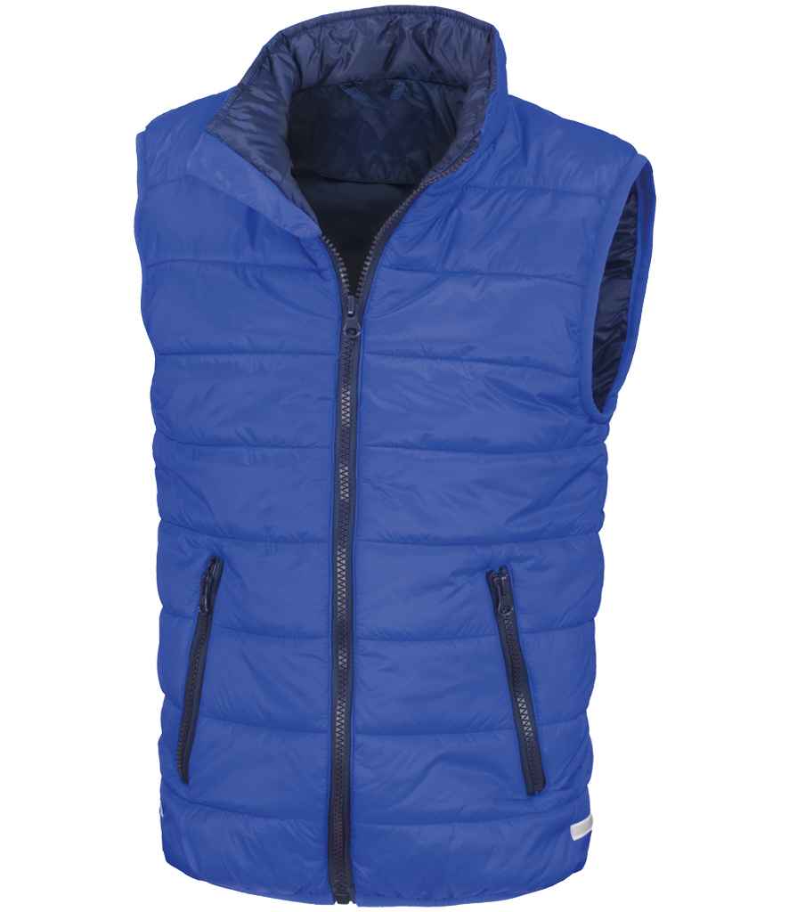 Result Core Kids Padded Bodywarmer in Royal Blue/Navy