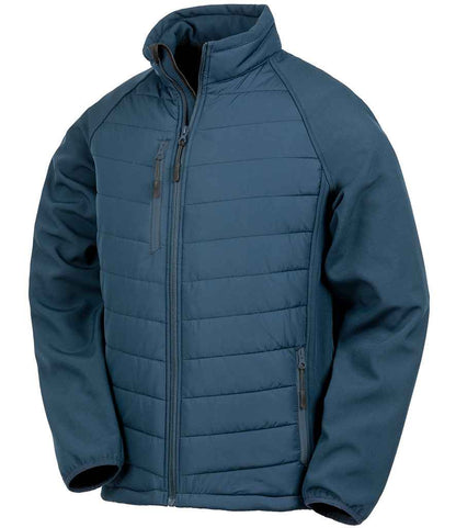 Result Recycled Compass Padded Jacket in Navy/Navy