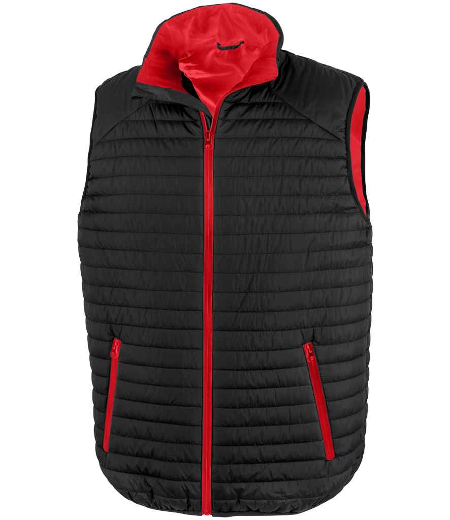 Result Recycled Thermoquilt Gilet in Black/Red