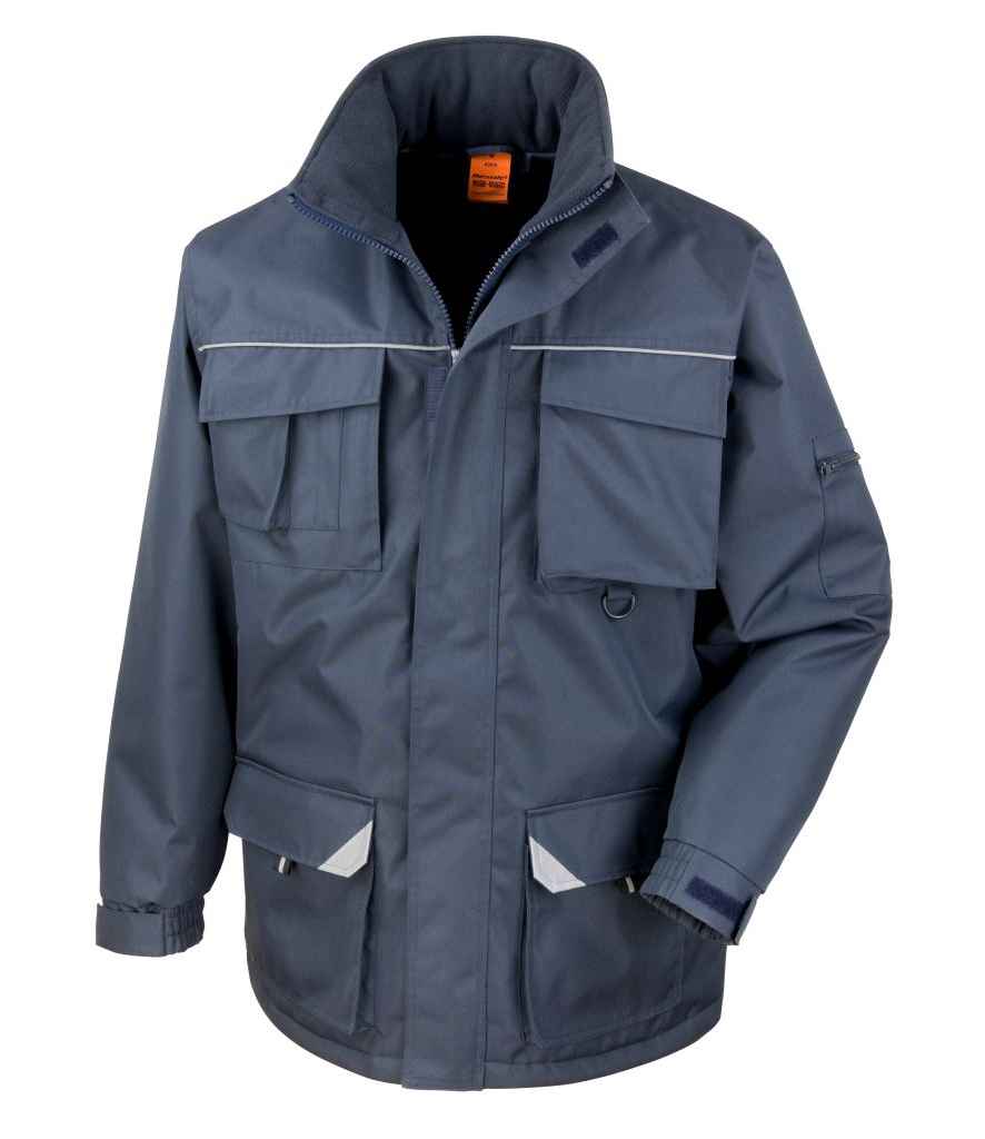Result Work-Guard Sabre Long Coat in Navy
