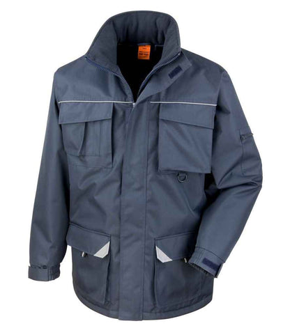 Result Work-Guard Sabre Long Coat in Navy