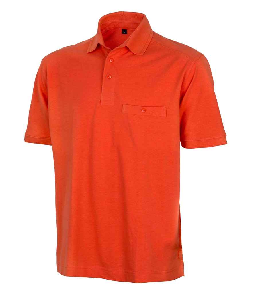 Result Work-Guard Apex Pocket Piqué Polo Shirt in Orange