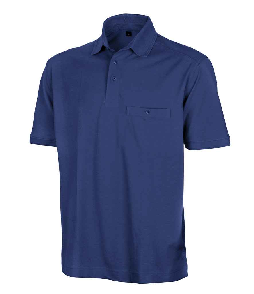 Result Work-Guard Apex Pocket Piqué Polo Shirt in Royal Blue