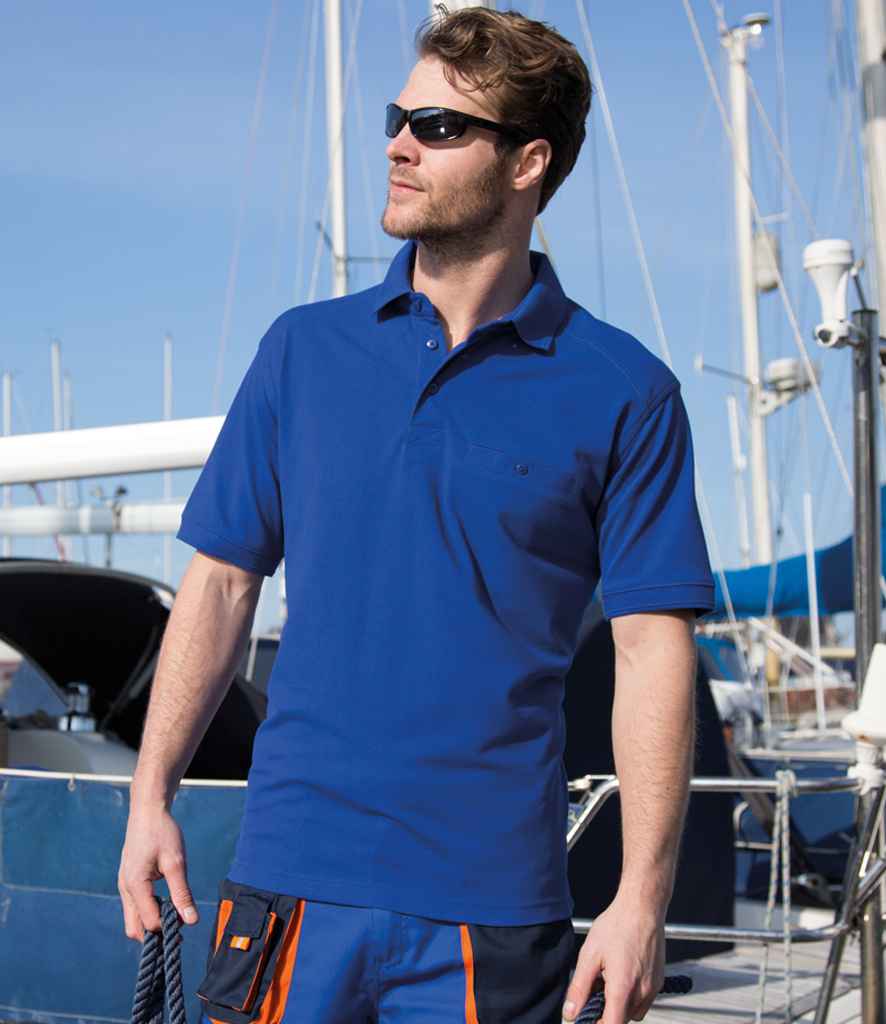 Result Work-Guard Apex Pocket Piqué Polo Shirt - model image