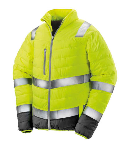 Result Safe-Guard Soft Safety Jacket in Fluorescent Yellow/Grey
