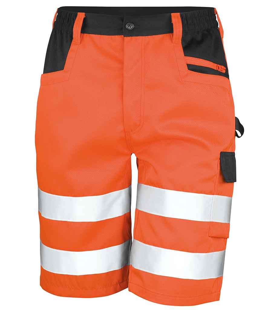 Result Safe-Guard Hi-Vis Cargo Shorts in Fluorescent Orange