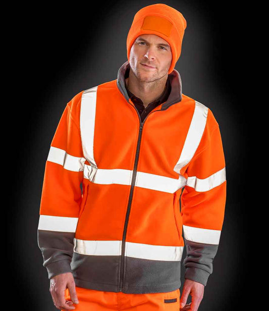 Result Safe-Guard Hi-Vis Micro Fleece Jacket - Fluorescent Orange