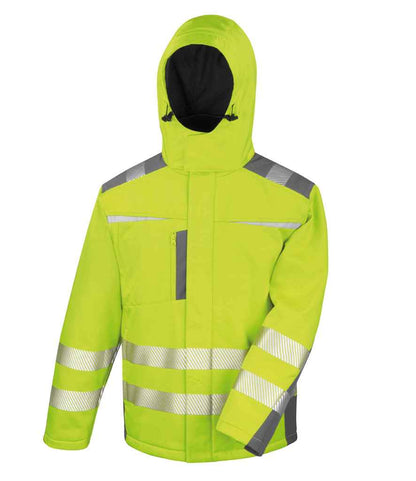 Result Safe-Guard Dynamic Soft Shell Jacket in Fluorescent Yellow