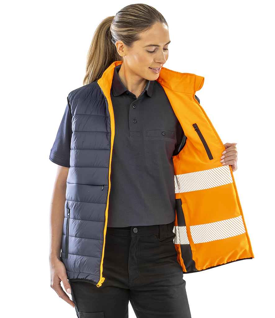 Result Safe-Guard Reversible Soft Padded Gilet - model image