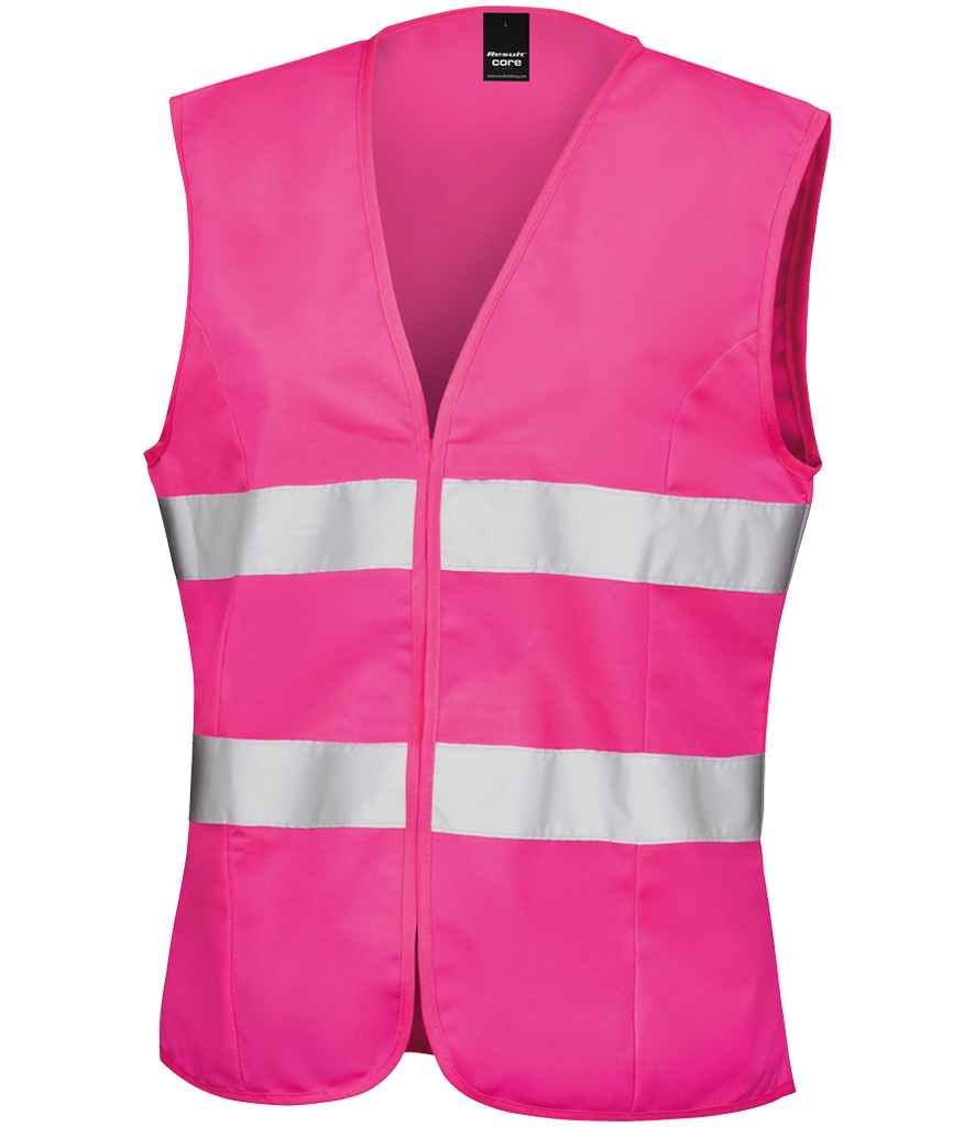 Result Core Ladies Hi-Vis Vest in Fluorescent Pink