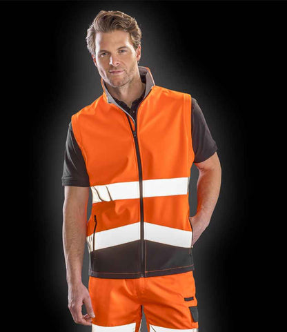 Result Safe-Guard Printable Safety Soft Shell Gilet - model image