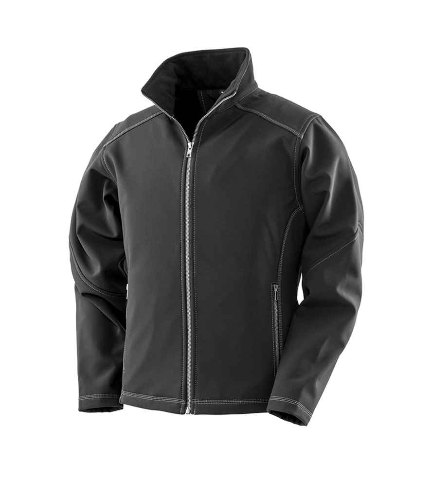 Result Work-Guard Ladies Treble Stitch Soft Shell Jacket in Black
