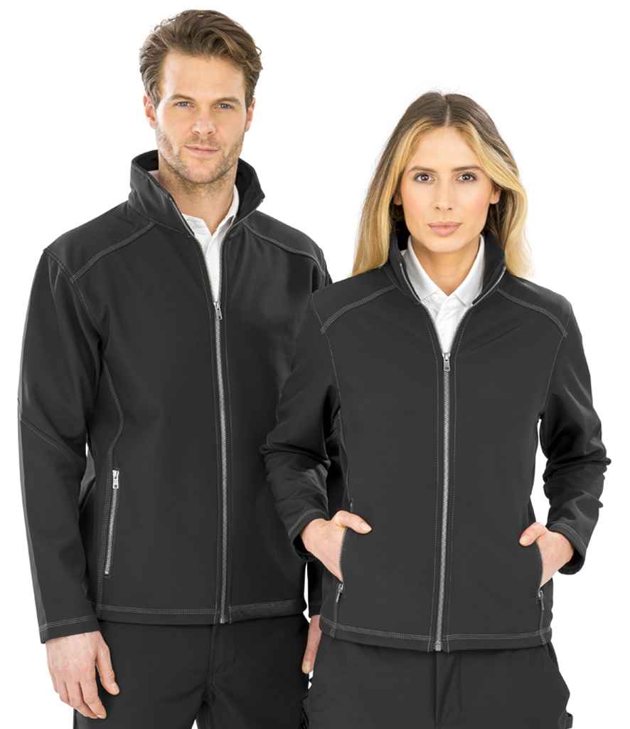 Result Work-Guard Treble Stitch Soft Shell Jacket - model image