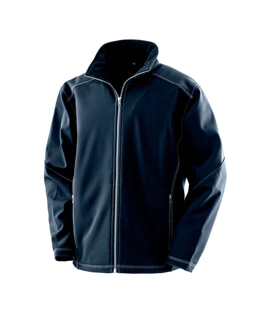 Result Work-Guard Treble Stitch Soft Shell Jacket in Navy