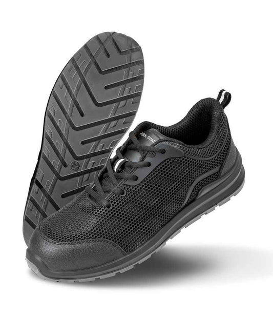 Result Work-Guard All Black Safety Trainers in Black