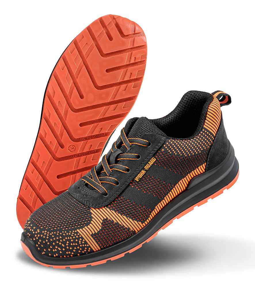 Result Work-Guard Hardy SRA SB Safety Trainers in Black/Orange