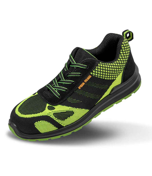 Result Work-Guard Hicks SRA SB Safety Trainers - Neon Green/Black