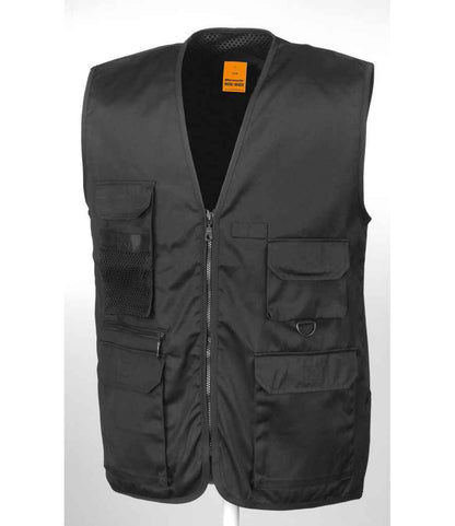 Result Work-Guard Safari Waistcoat in Black