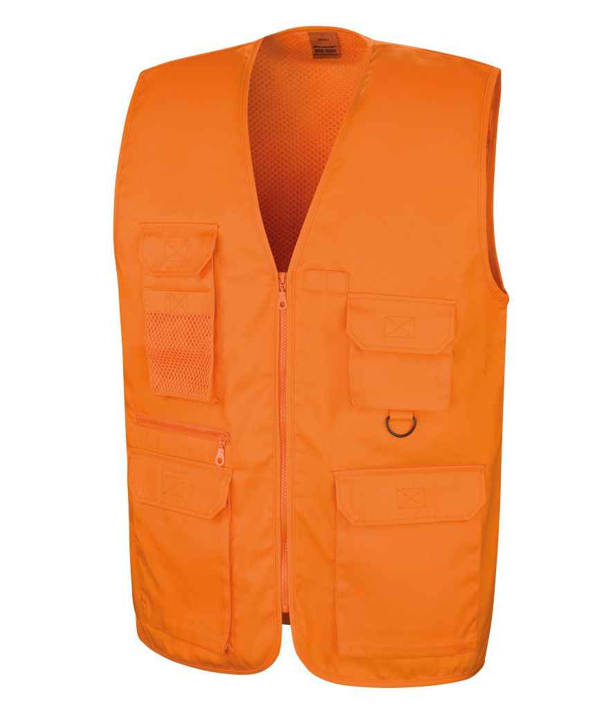 Result Work-Guard Safari Waistcoat in Orange