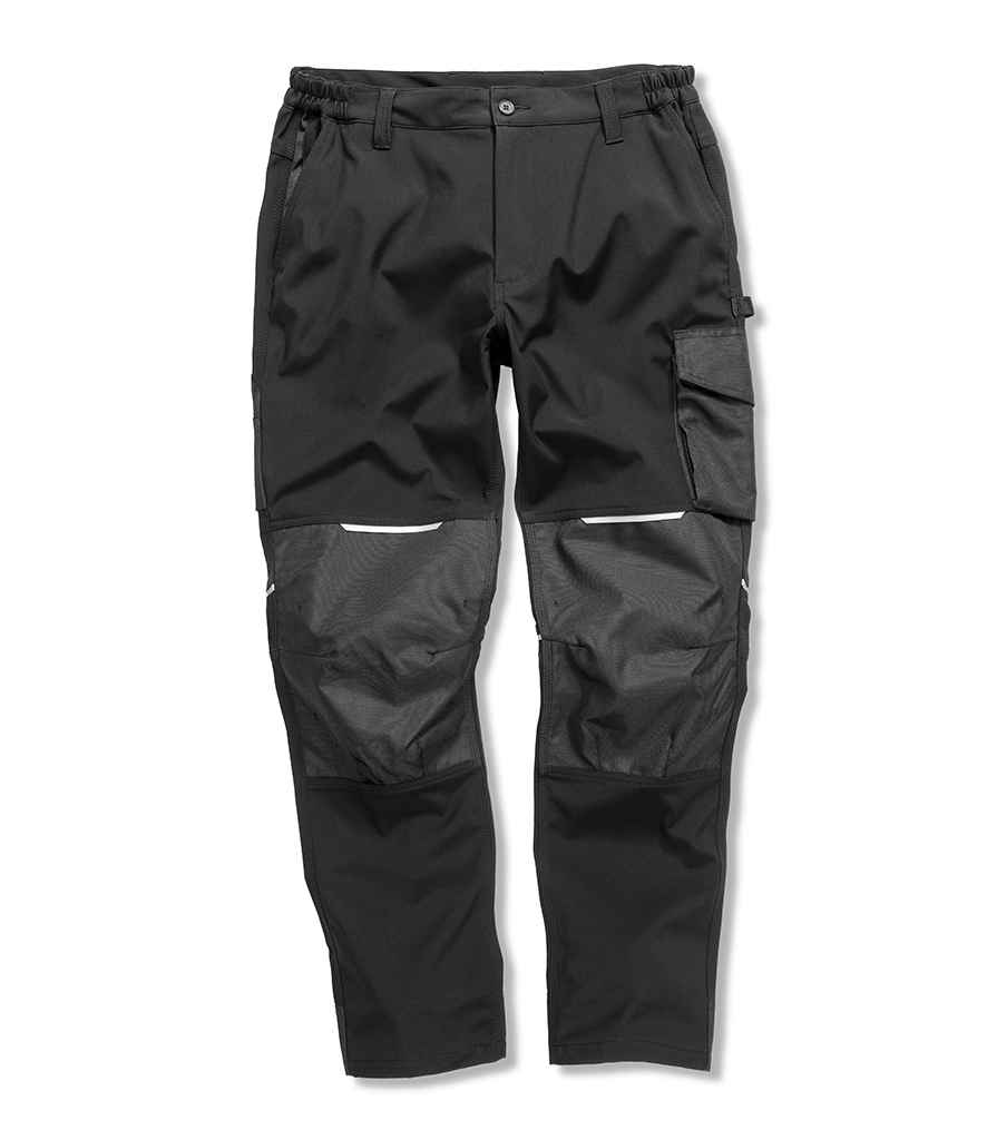 Result Work-Guard Slim Fit Soft Shell Trousers in Black