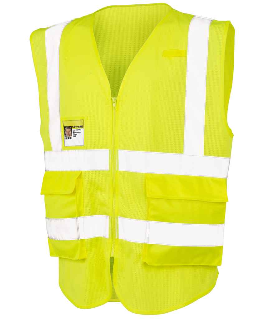 Result Safe-Guard Executive Cool Mesh Safety Vest in Fluorescent Yellow