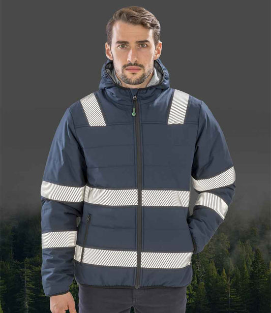 Result Recycled Ripstop Padded Safety Jacket - Navy