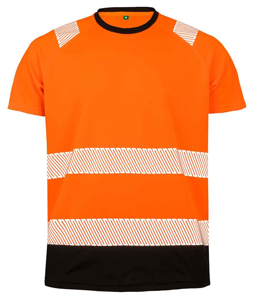 Result Recycled Safety T-Shirt in Fluorescent Orange