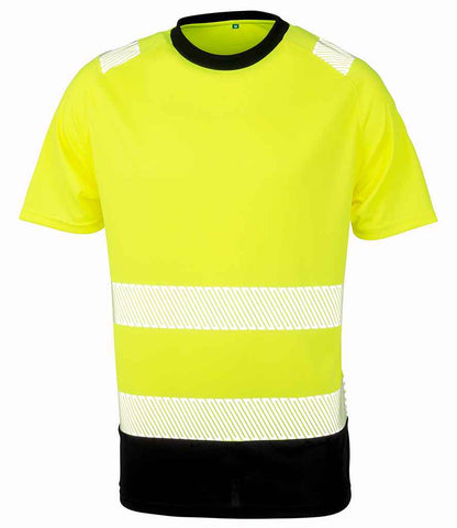 Result Recycled Safety T-Shirt in Fluorescent Yellow