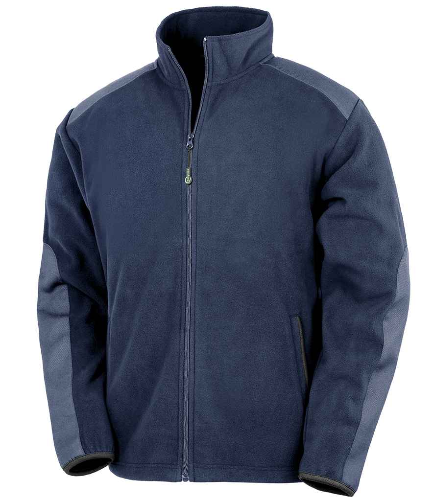 Result Recycled Heavy Duty Micro Fleece Jacket in Navy